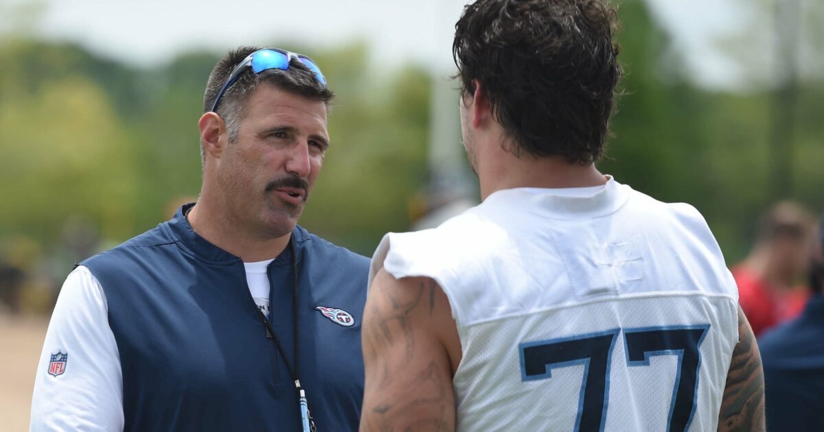 Former Titans OL Taylor Lewan was stunned to learn of Mike Vrabel’s firing during a live call