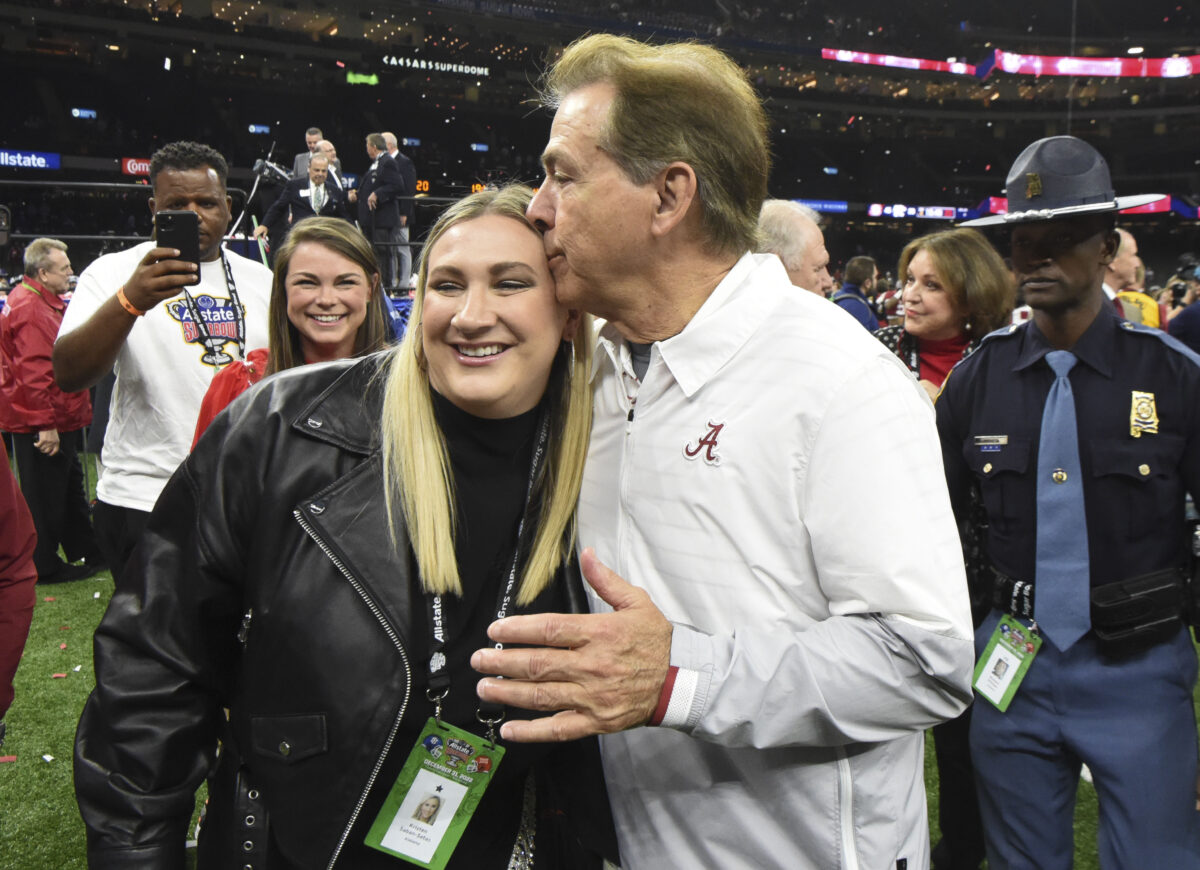 WATCH: Nick Saban’s daughter shares video of the GOAT wiping out at the beach