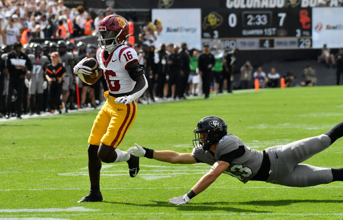 Former USC WR Tahj Washington has stellar performance at Shrine Bowl practice