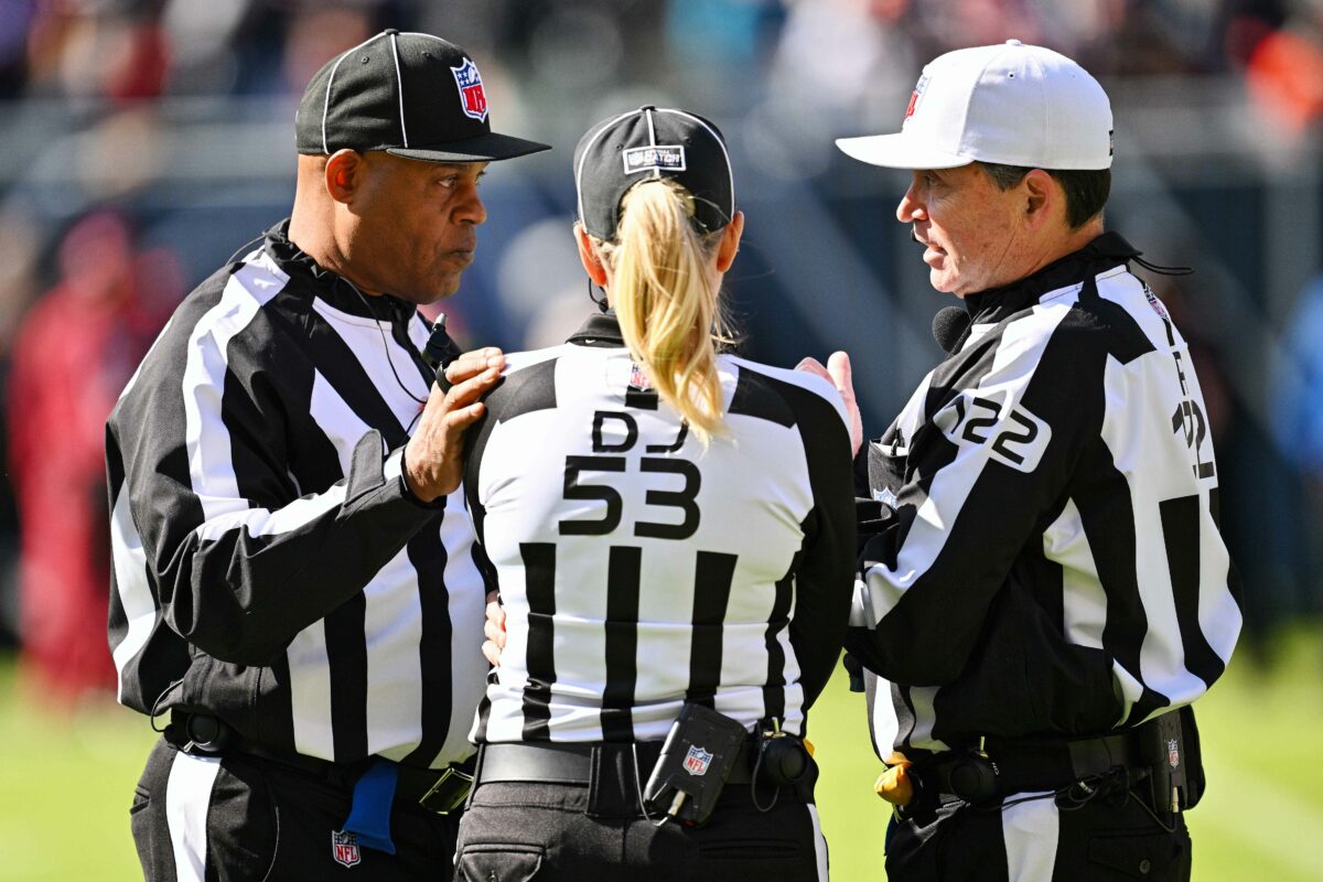 Referee Brad Allen nearly called a penalty on the wrong team again