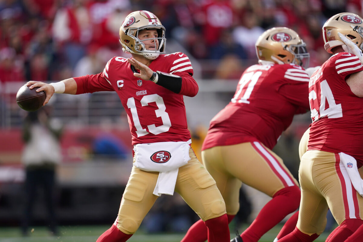 49ers inactives: QB Brock Purdy only player resting in season finale