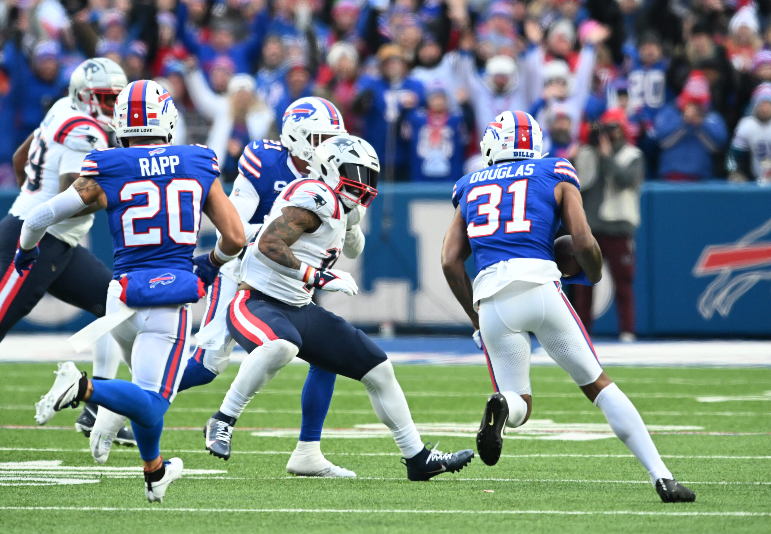 One more time: Rasul Douglas notches pick-six for Bills vs. Patriots