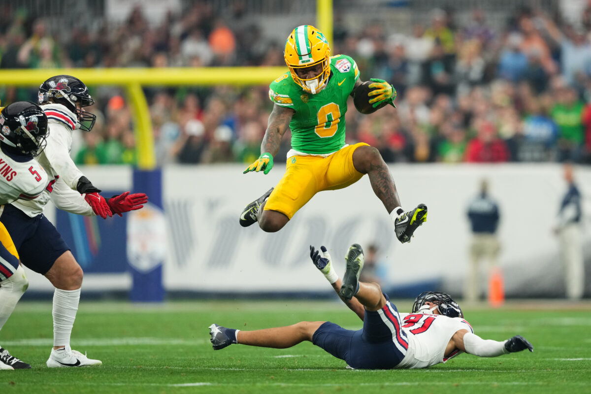 Photo Gallery: It’s all fun and games for the Ducks in the Fiesta Bowl
