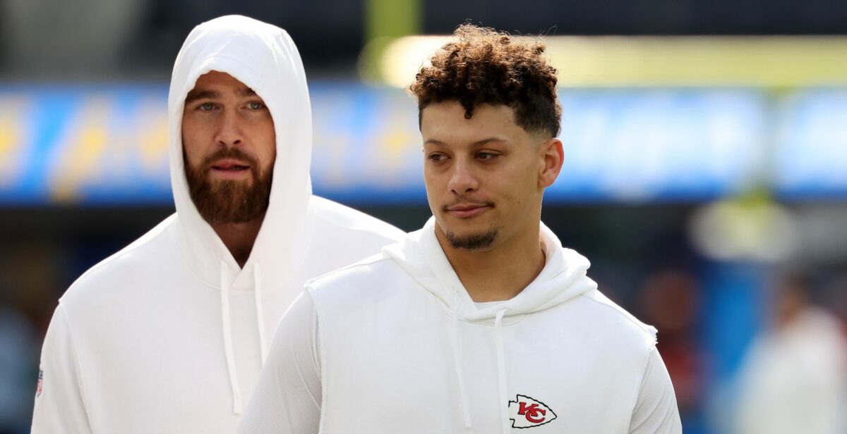 Travis Kelce and Patrick Mahomes said they were getting a taunting penalty if Justin Tucker missed his FG