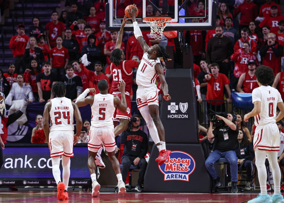Rutgers Cliff Omoruyi collected his 800th career rebound in a win over Indiana