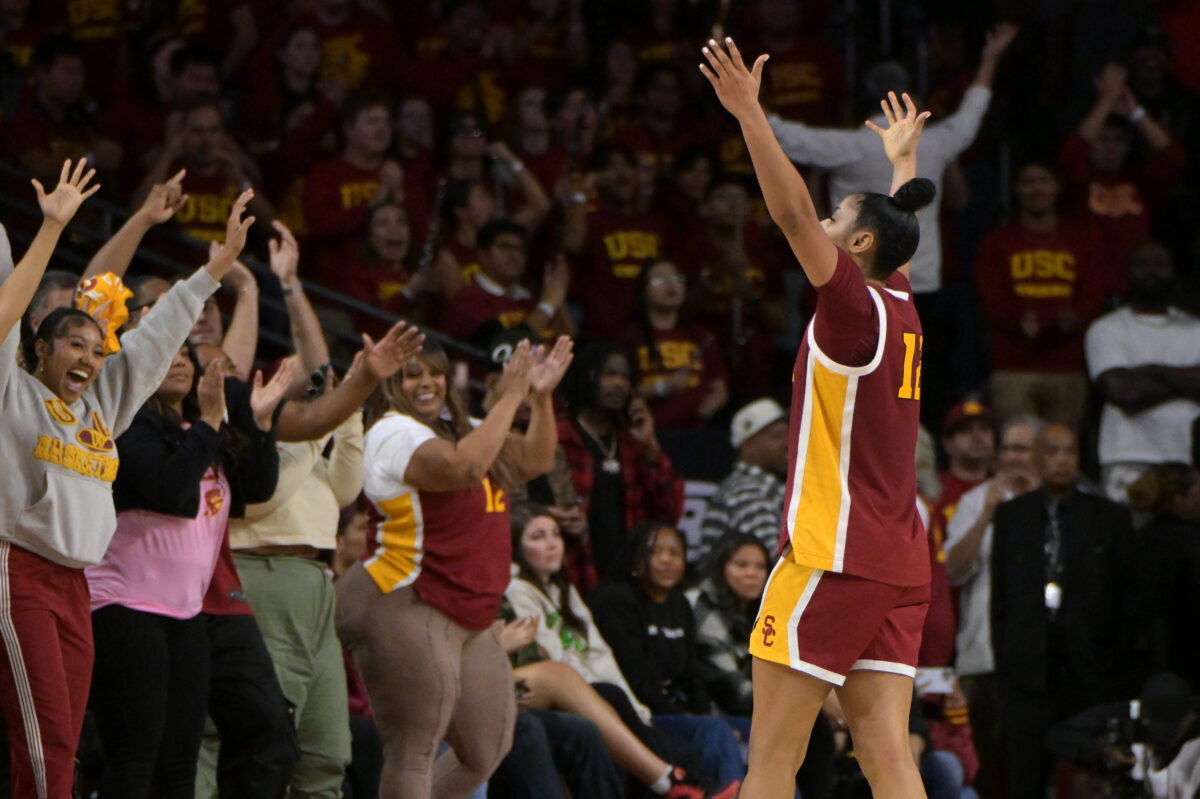 Record crowd of over 10,600 packs Galen Center for USC win over UCLA, sending a message to Jen Cohen