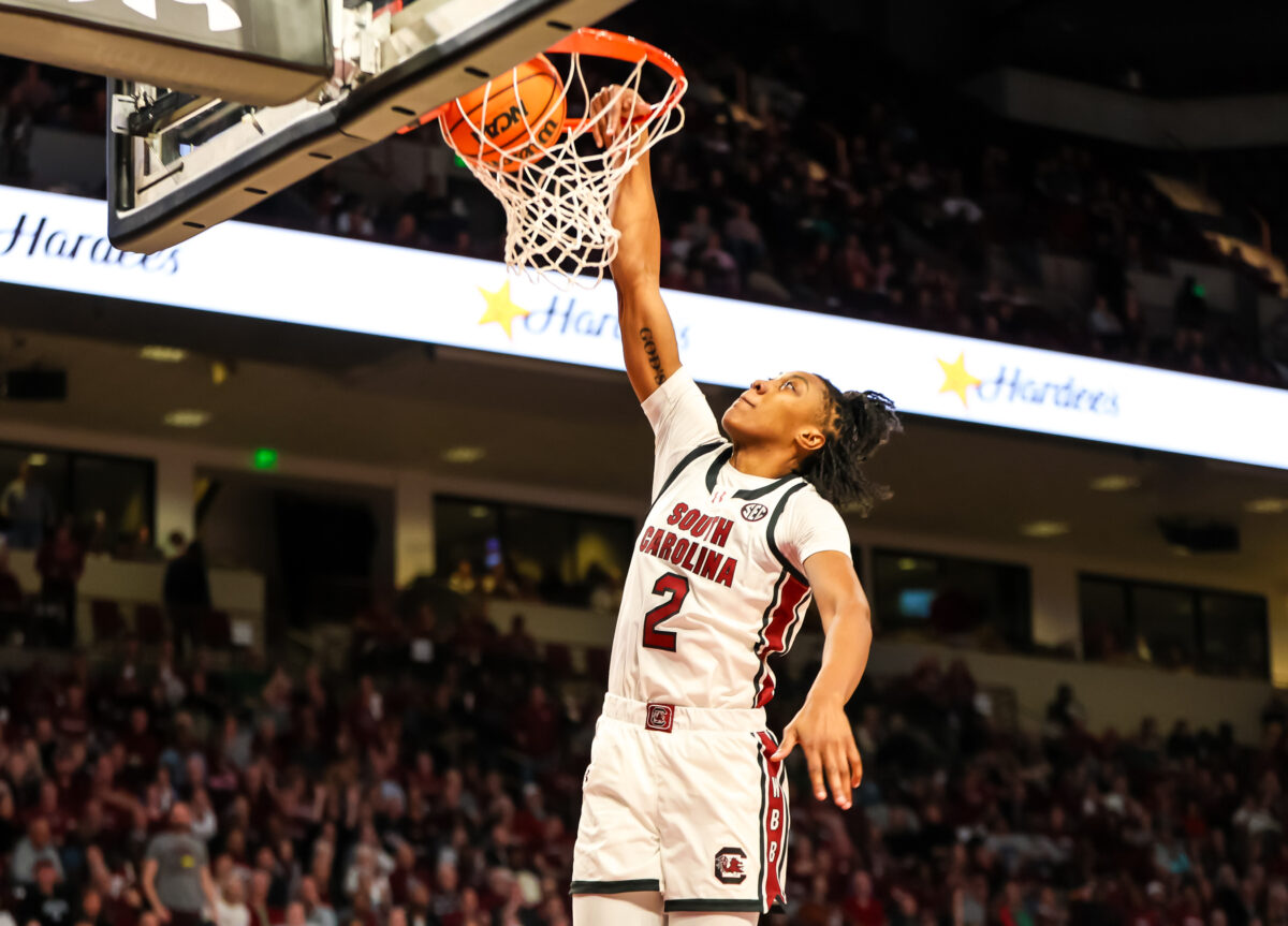 South Carolina’s Ashlyn Watkins had the most casual response to her record-tying dunk against Kentucky