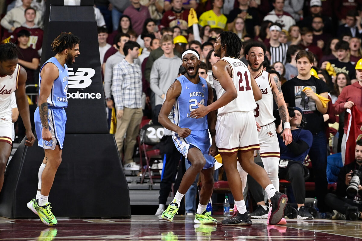 Social media reacts to UNC flying past Boston College trap