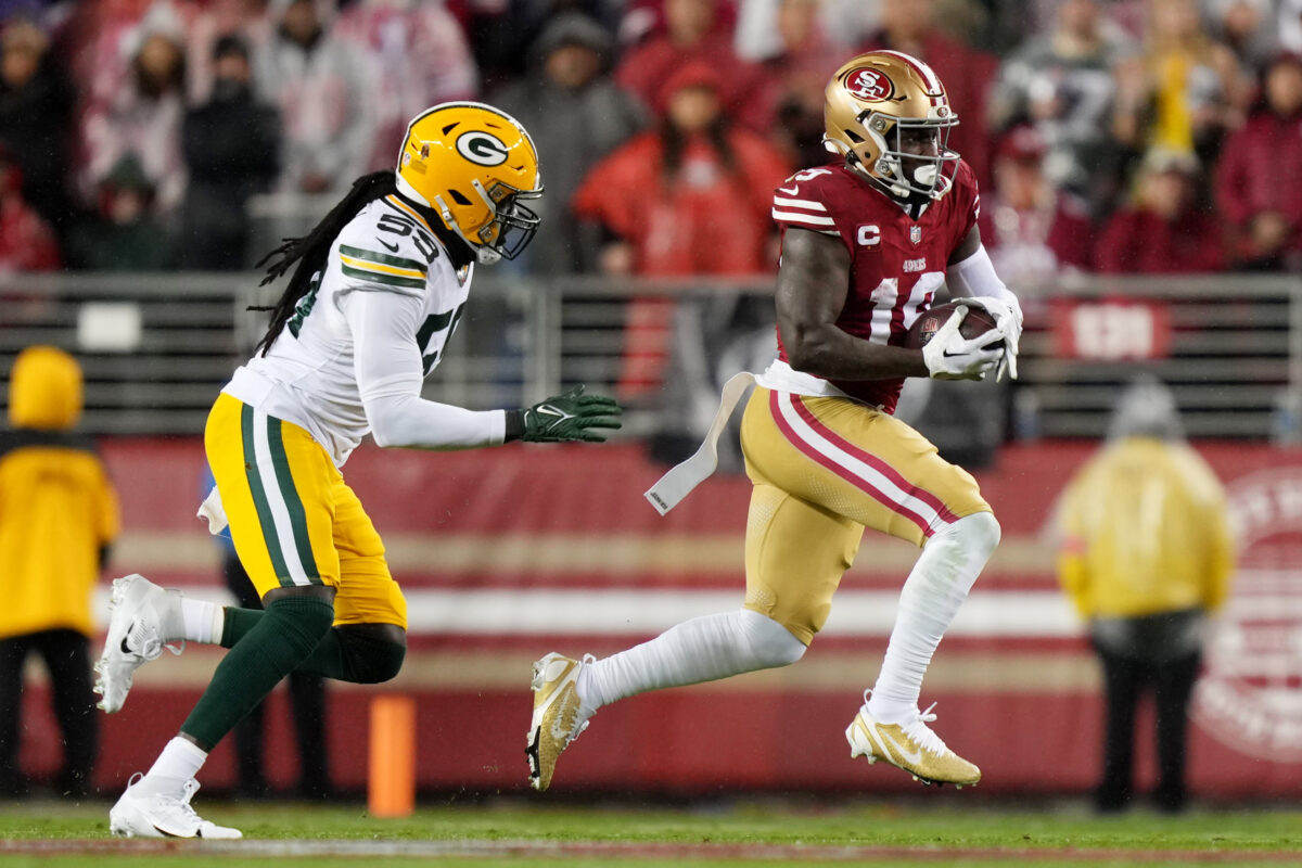 Injury Report: 49ers’ Deebo Samuel (shoulder) questionable vs. Packers