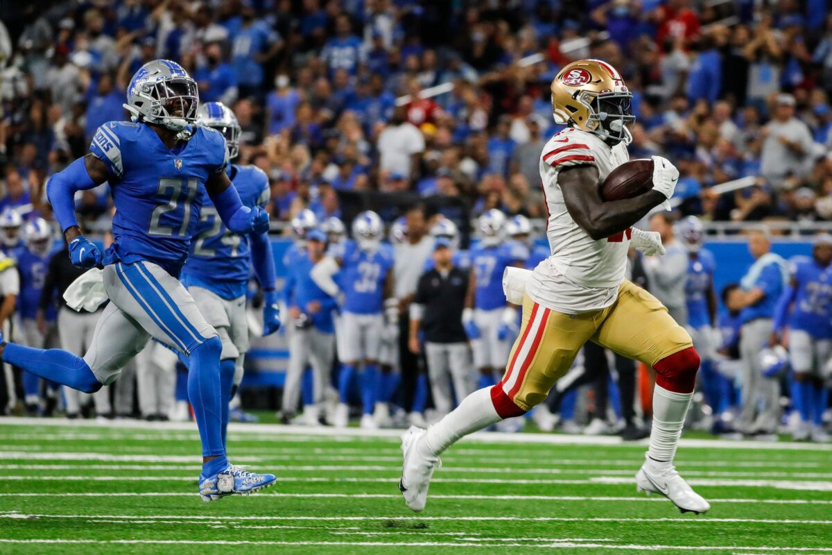 Final 49ers injury report indicates star WR Deebo Samuel will play vs. Lions