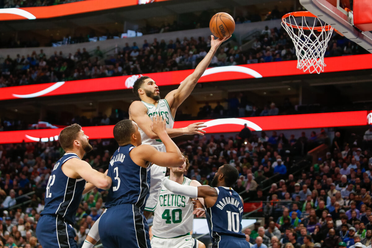 Brown and Tatum go for 73, Celtics tame Mavericks 119-110