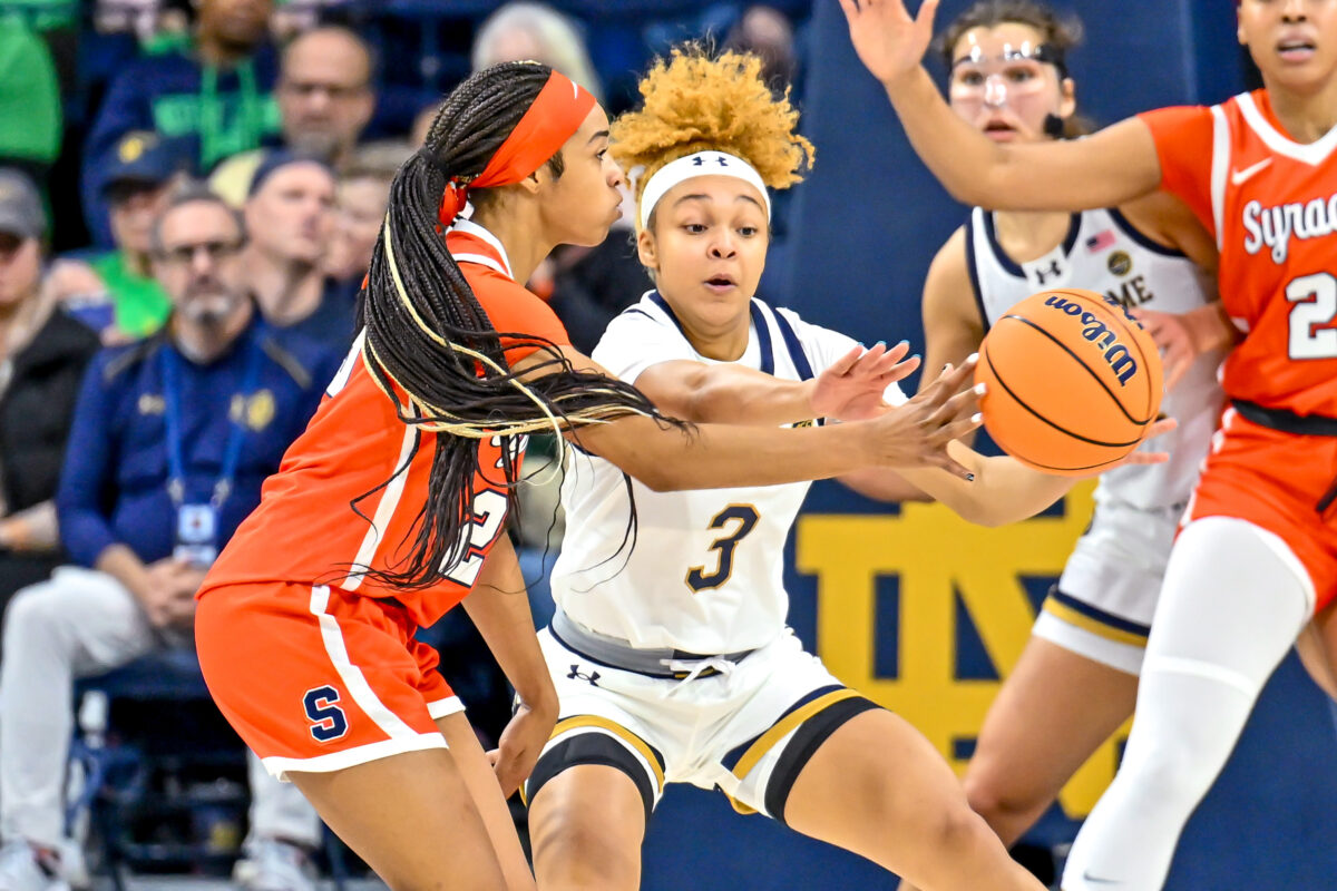 Photos from Notre Dame’s home loss to Syracuse