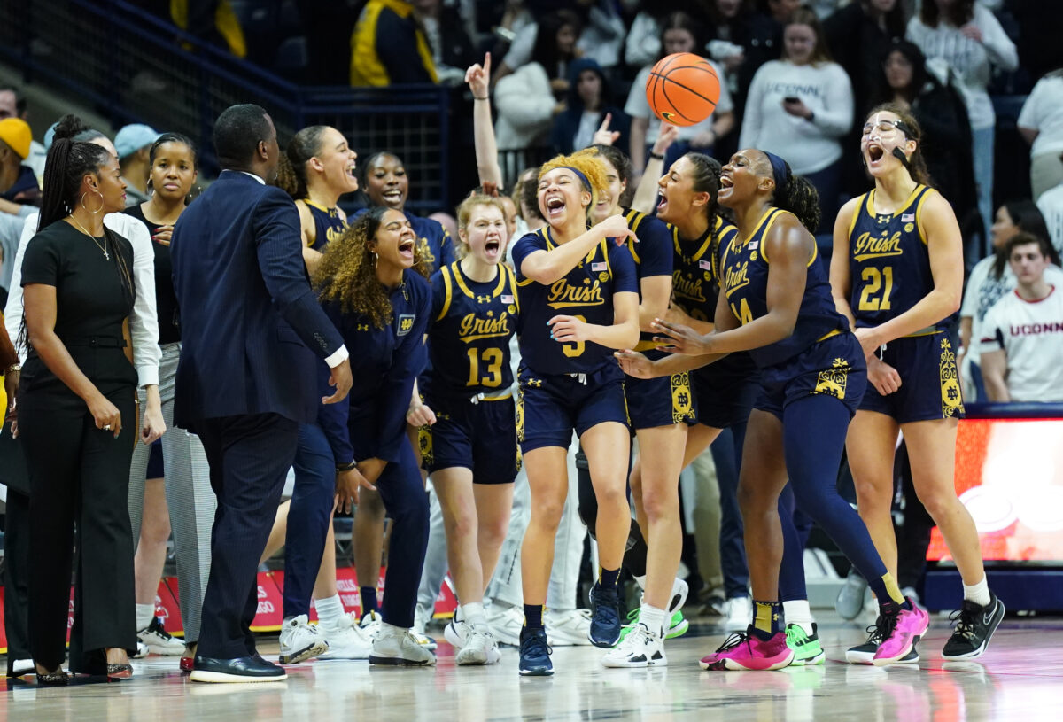 Social media reacts to Notre Dame’s upset win over UConn