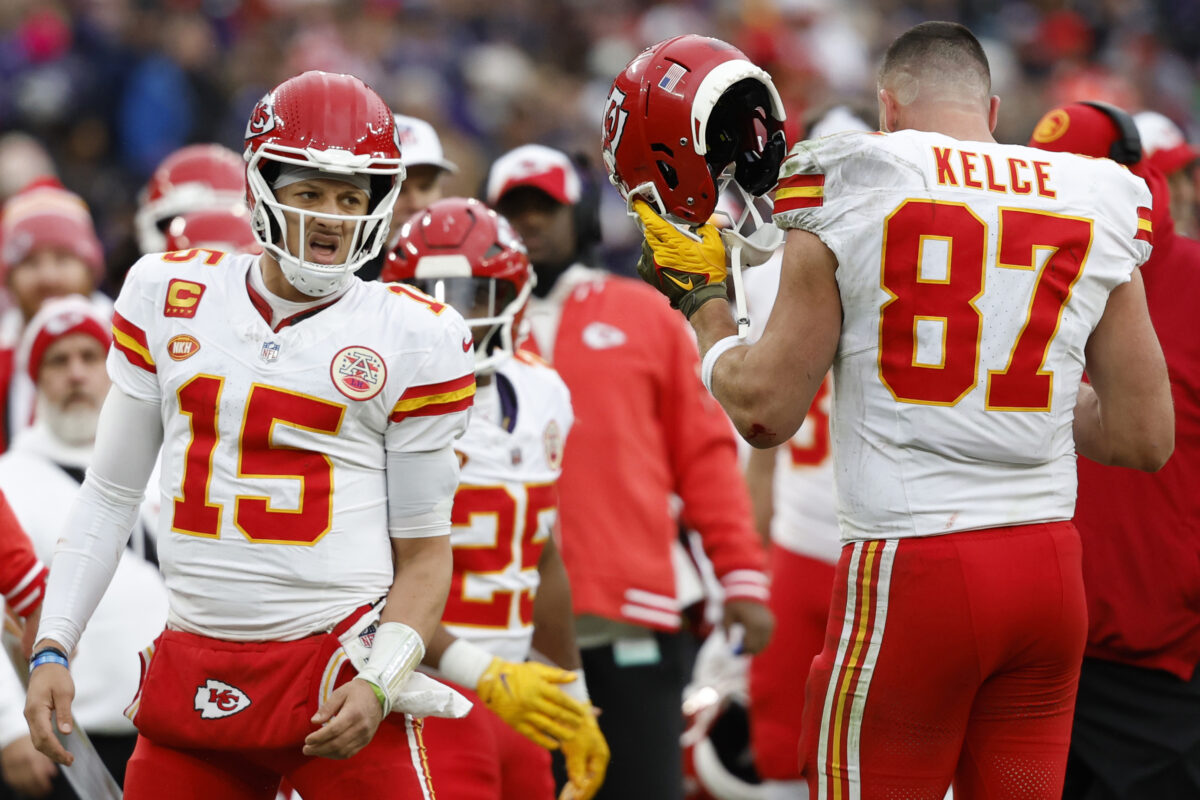 Patrick Mahomes told Ravens safety Kyle Hamilton he couldn’t guard Travis Kelce after TD