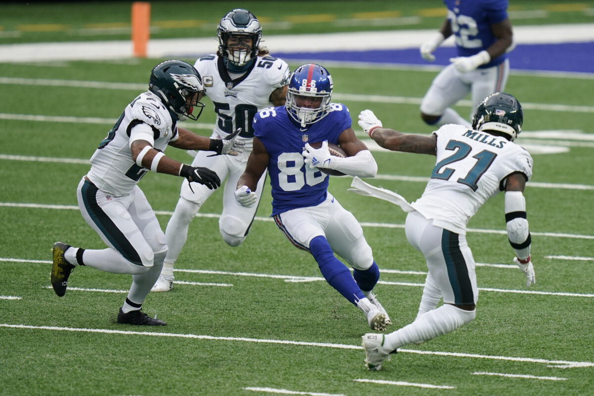 Giants WR Darius Slayton enjoyed the Cowboys’ and Eagles’ collapses