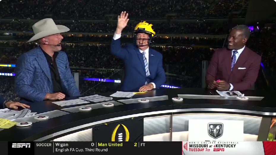 Lee Corso trolled Washington fans after picking Michigan to win the national championship game