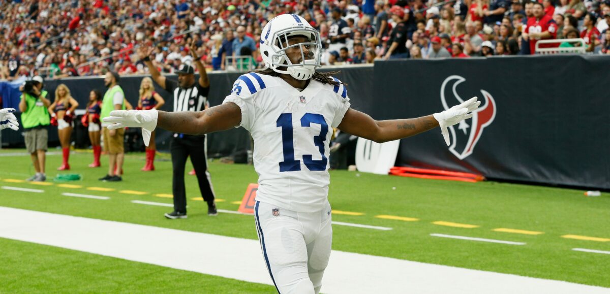 Former Colts WR T.Y. Hilton reacts to Jonathan Taylor not getting the ball with Texans game on the line