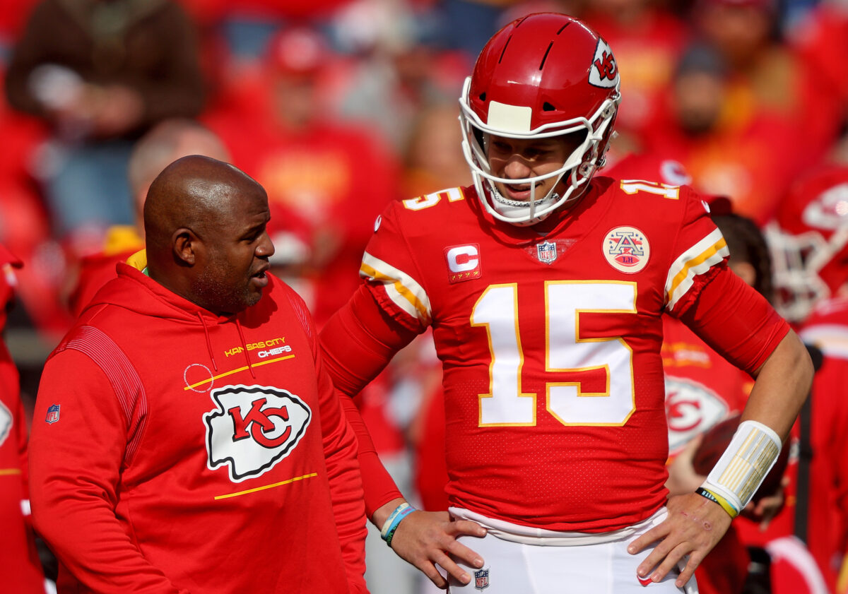 Chiefs Patrick Mahomes, Travis Kelce reflected on Eric Bieniemy’s visit before the AFC Championship Game