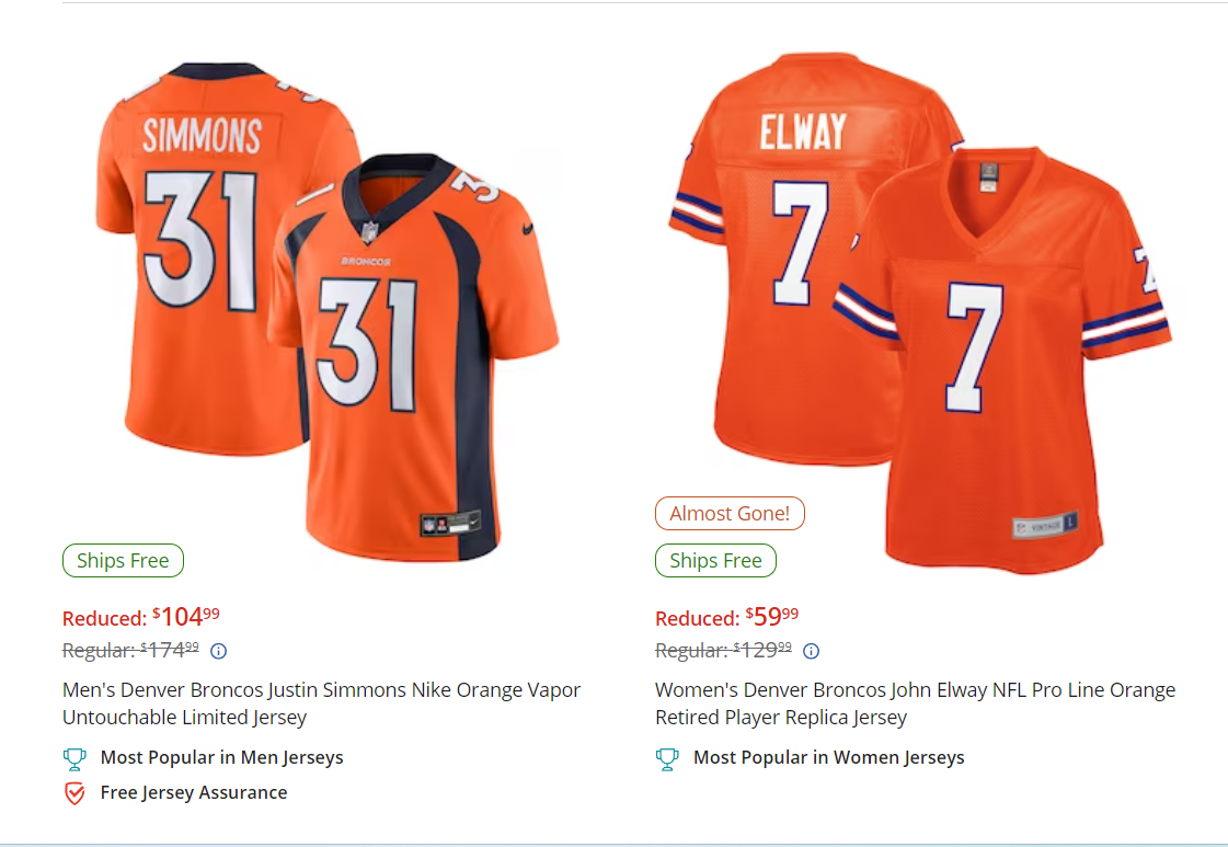 Broncos jersey sales might signal new uniforms on deck