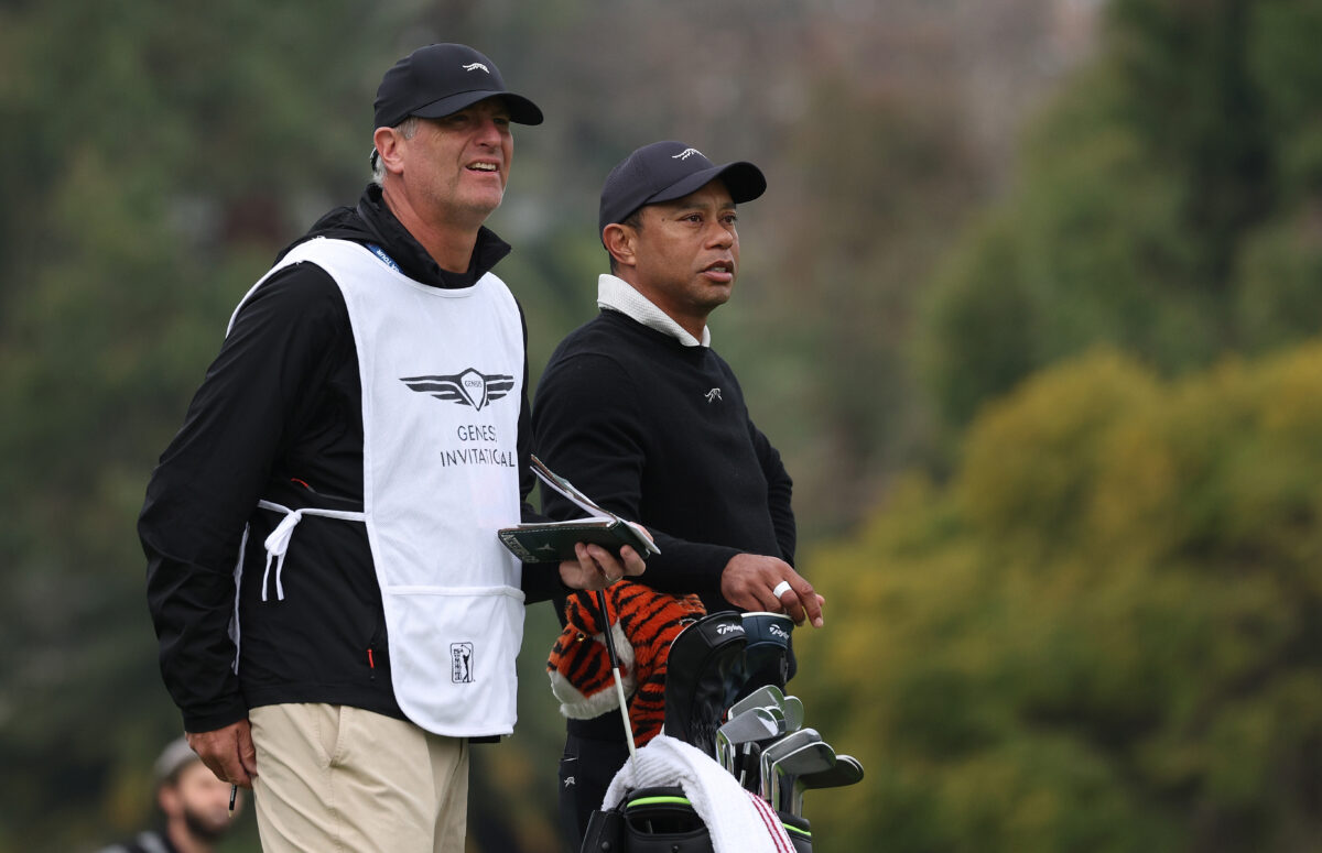 Tiger Woods on his pursuit of win 83 this week, his caddie change, and his new spikes