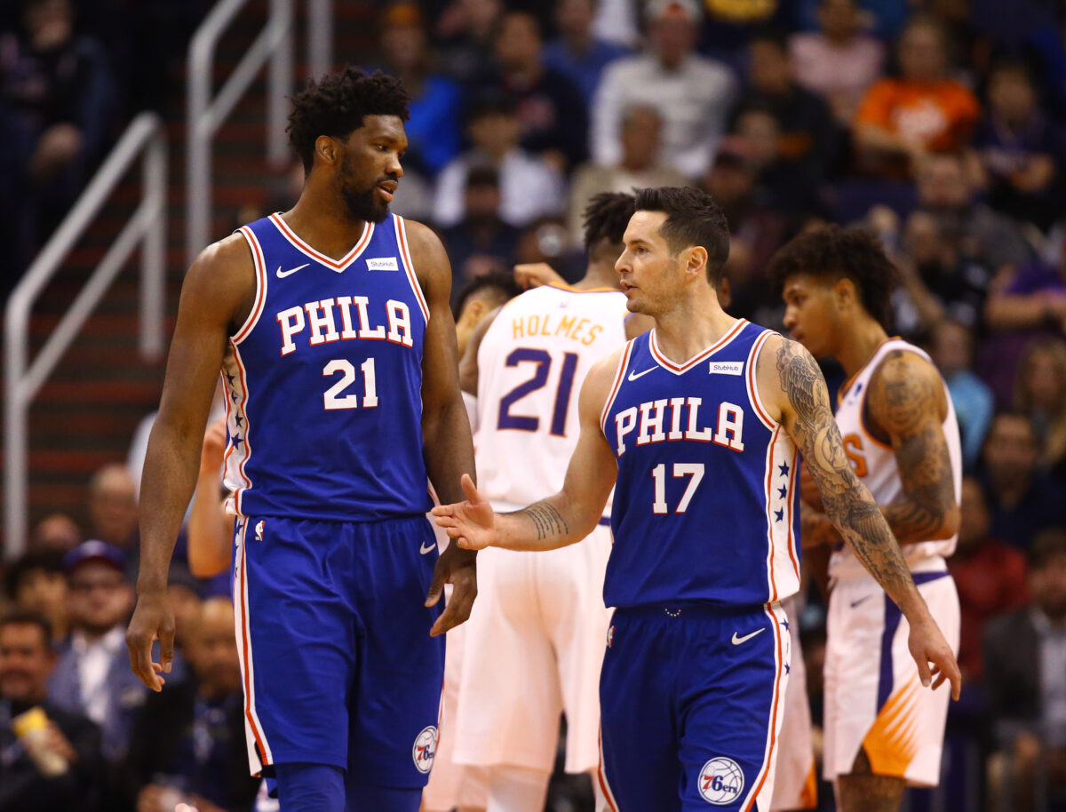 JJ Redick includes Joel Embiid in starting lineup of old teammates