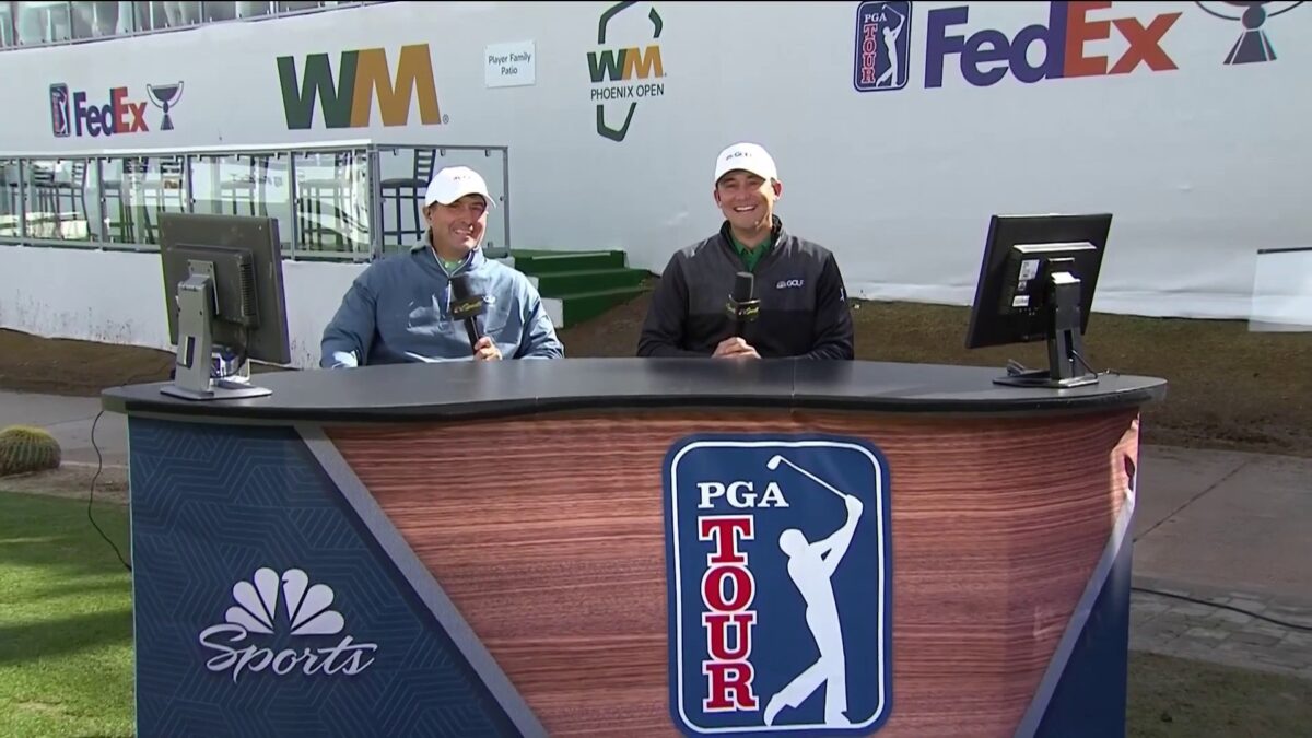 Fans were loving Smylie Kaufman and Kevin Kisner commentating the 16th hole at the WM Phoenix Open