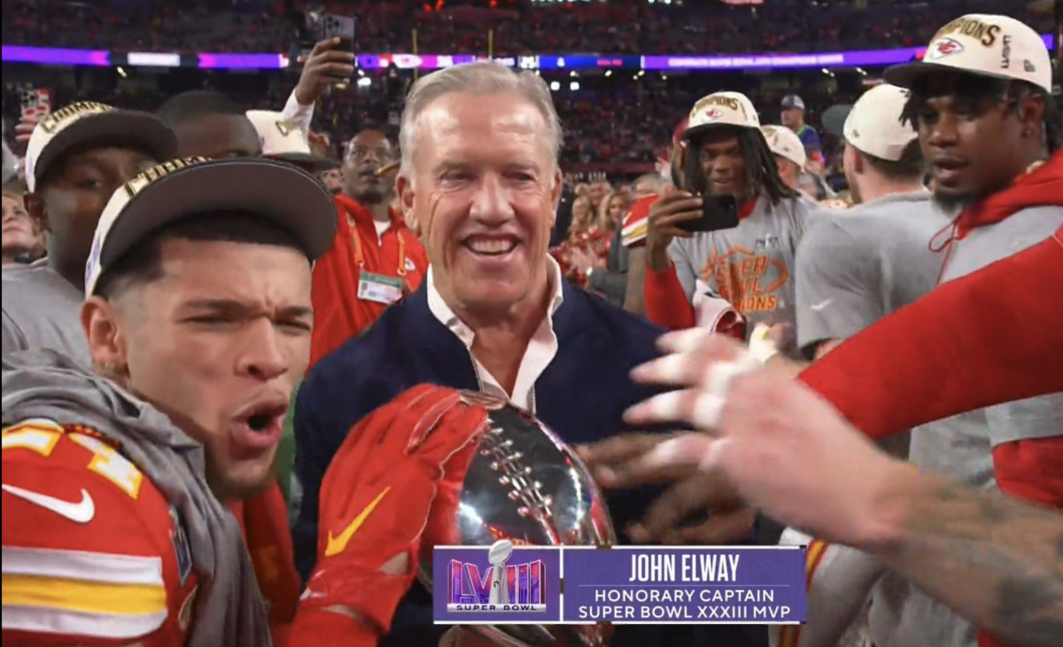 Broncos fans were so devastated by John Elway handing the Super Bowl trophy to the rival Chiefs