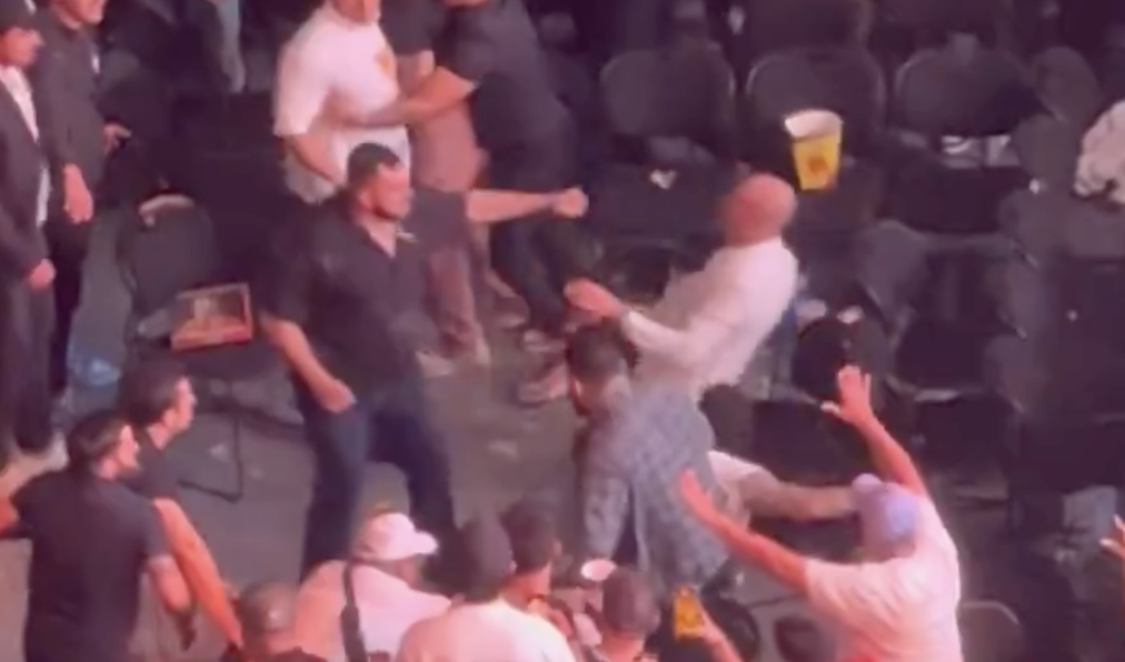 Video: UFC Mexico fan drops two other spectators in large crowd melee