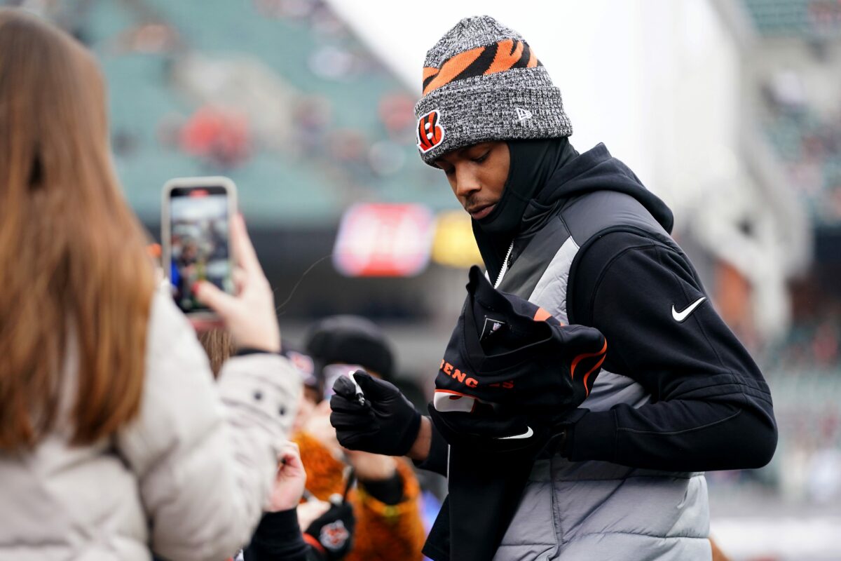 Bengals WR Tee Higgins appears to react to franchise tag news