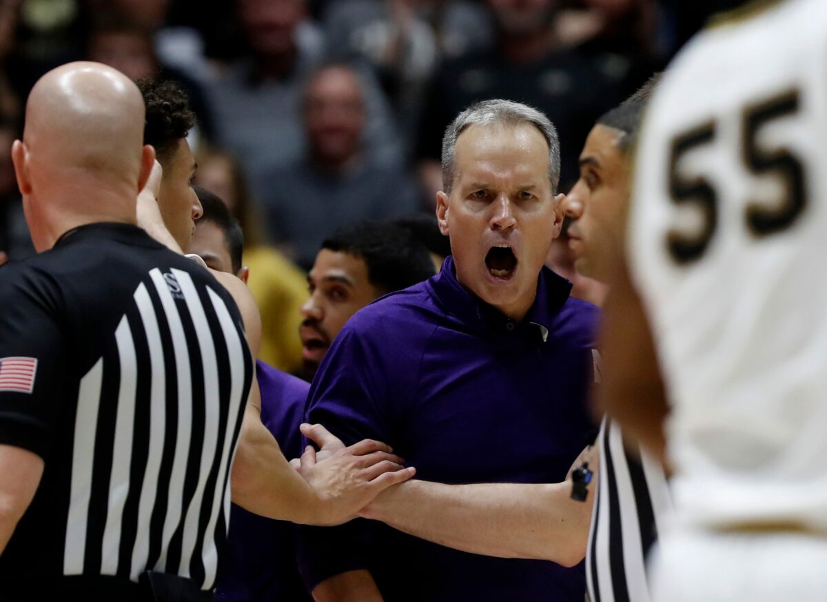 Northwestern’s coach had an all-time ejection last night as Purdue was handed a victory