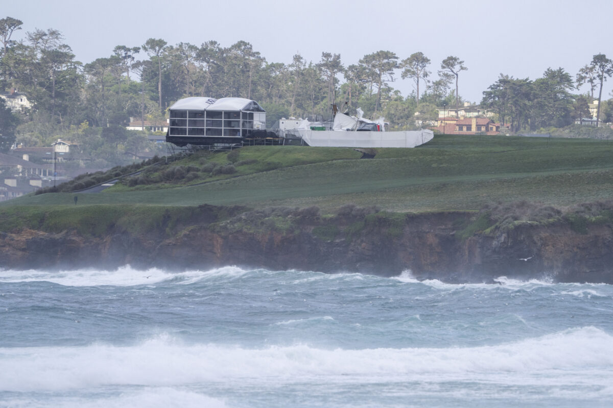 Why did AT&T Pebble Beach Pro-Am get reduced to 54 holes? These dramatic images illustrate