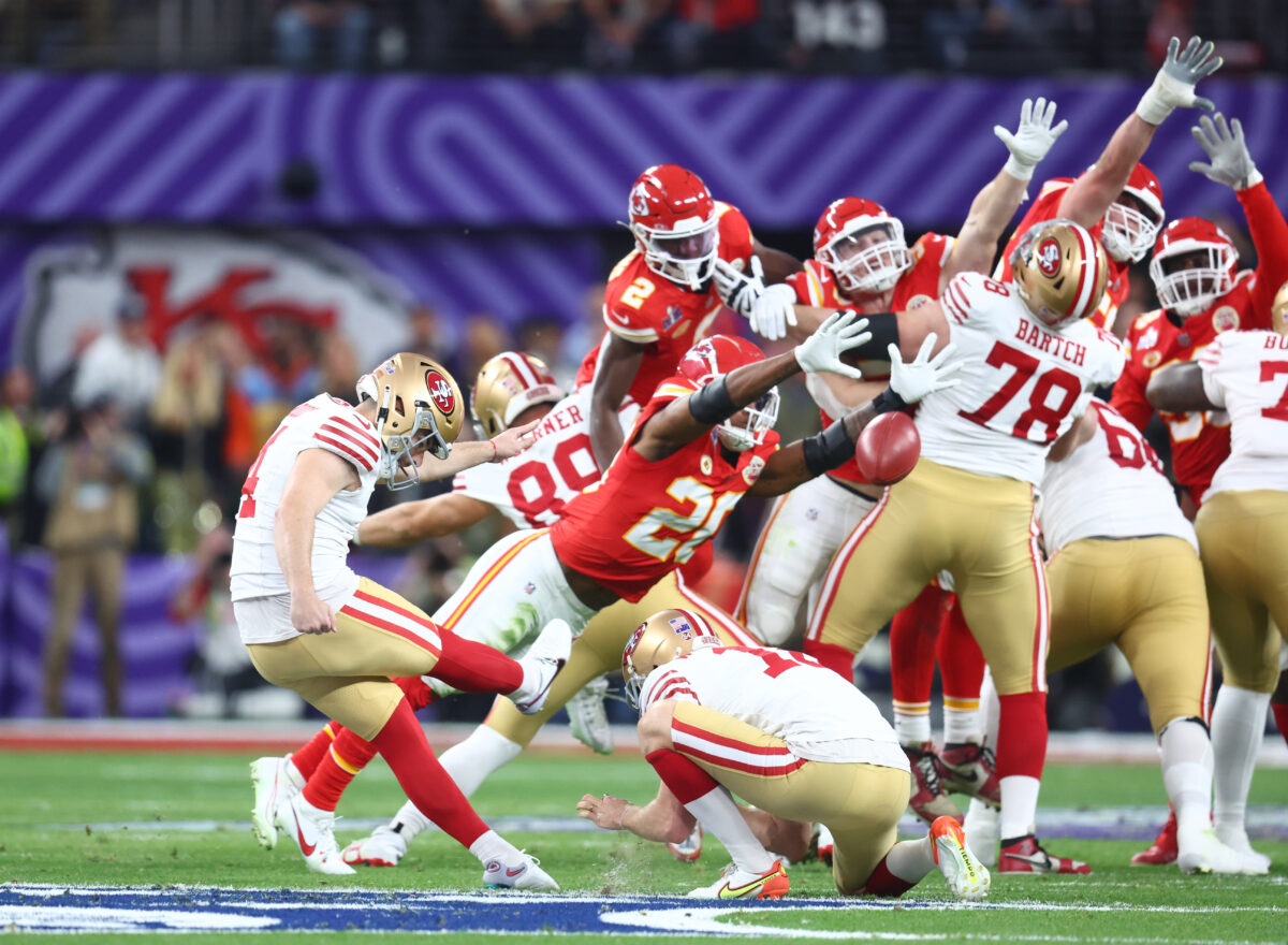 Watch: Jake Moody makes Super Bowl history with 55-yard FG vs. Chiefs