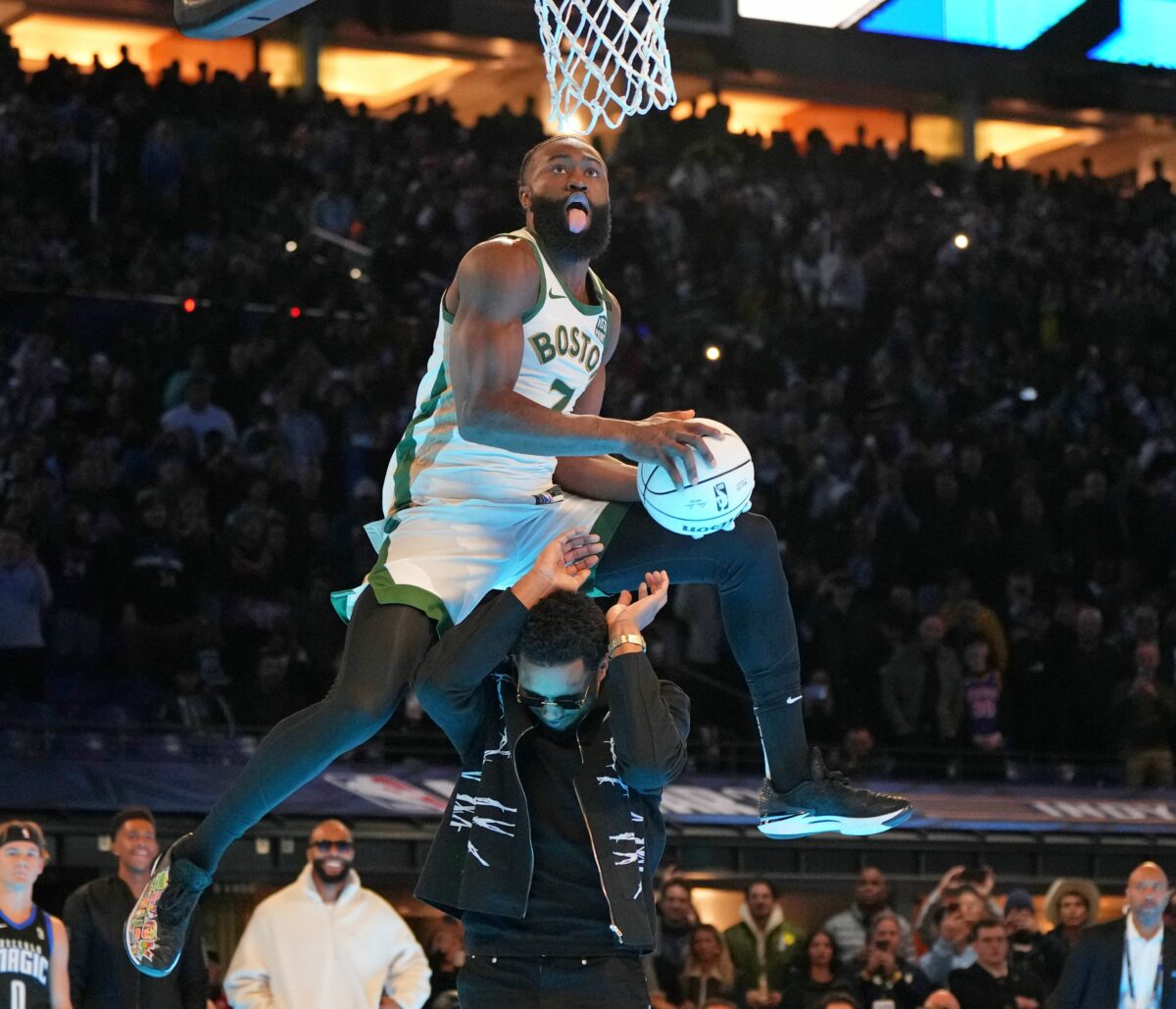 Boston’s Jaylen Brown gets good grades for his 2024 NBA Slam Dunk Contest performance