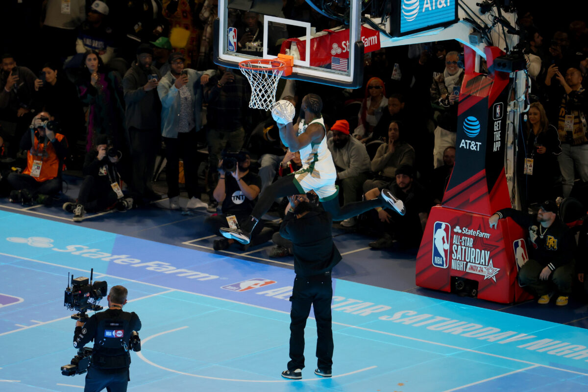 PHOTOS: Best moments from Jaylen Brown in the NBA’s 2024 Slam Dunk Contest
