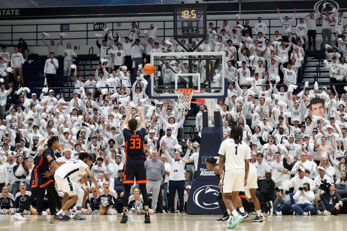 What a rush! Best photos from Penn State basketball’s upset of Illinois