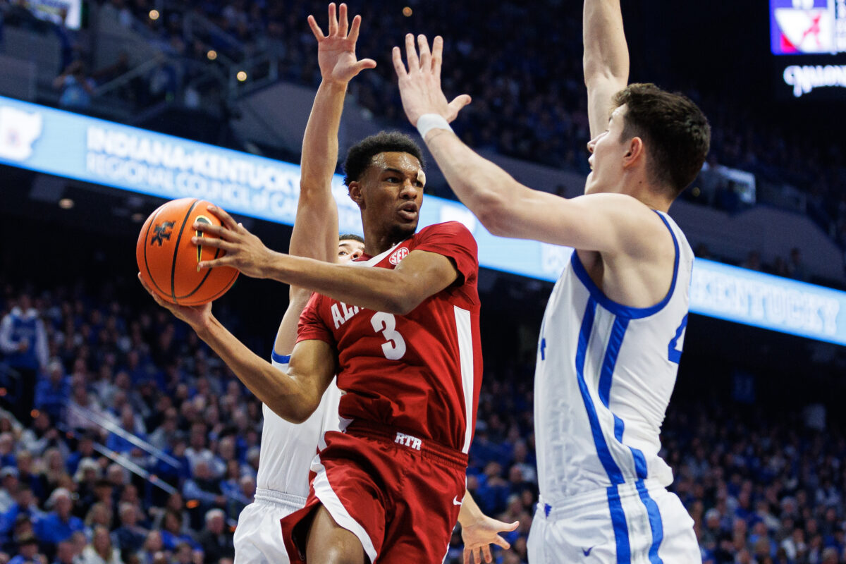 What is Alabama projected to be seeded in March Madness after Kentucky loss?