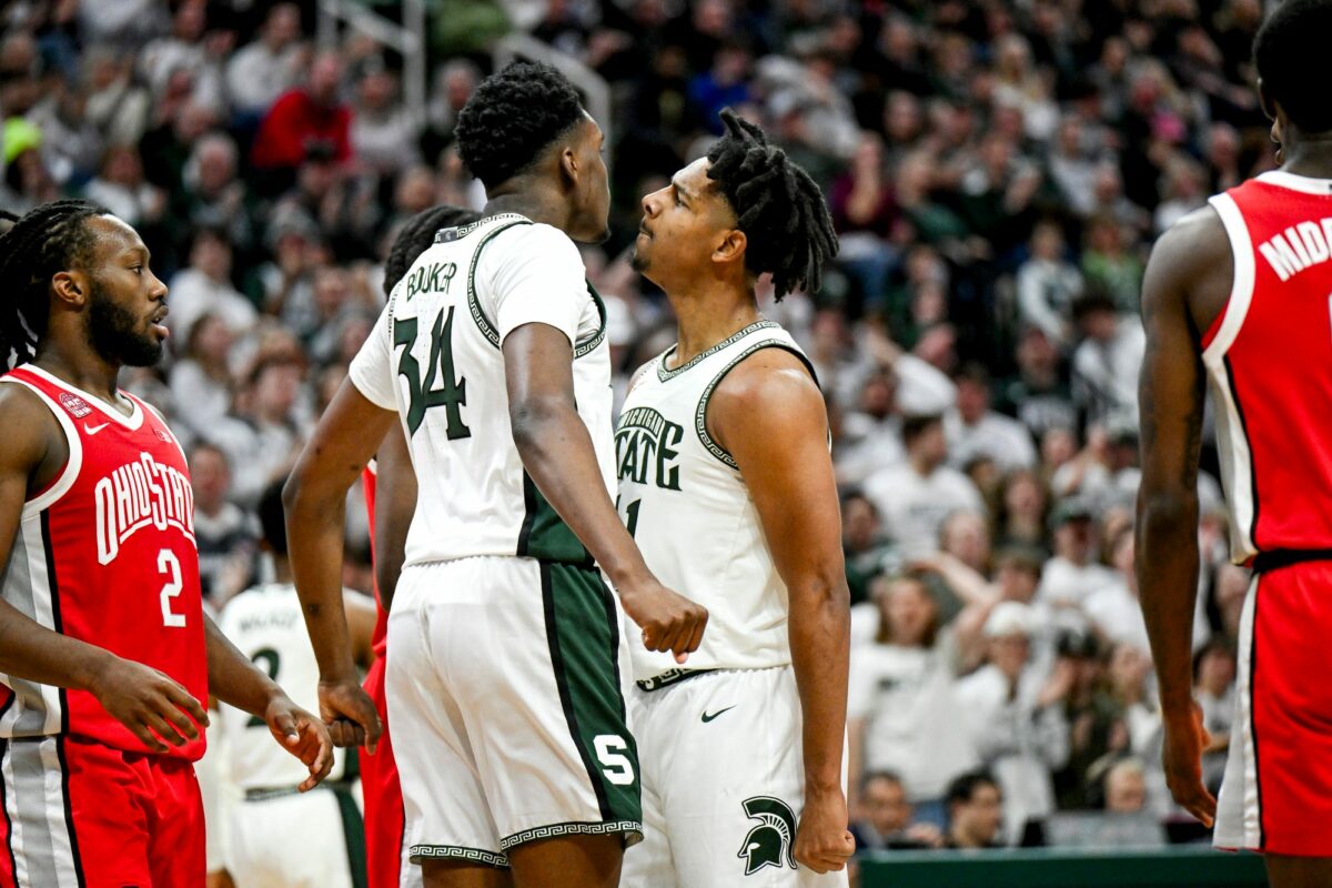 WATCH: Xavier Booker on being taken out at end of Michigan State basketball’s loss to Ohio State