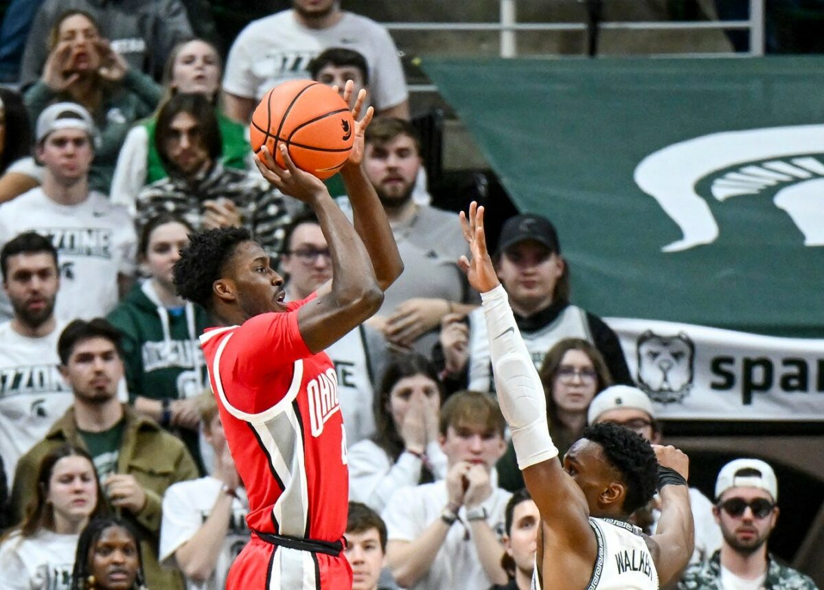 WATCH: Ohio State guard Dale Bonner hits three to shock Michigan State in East Lansing