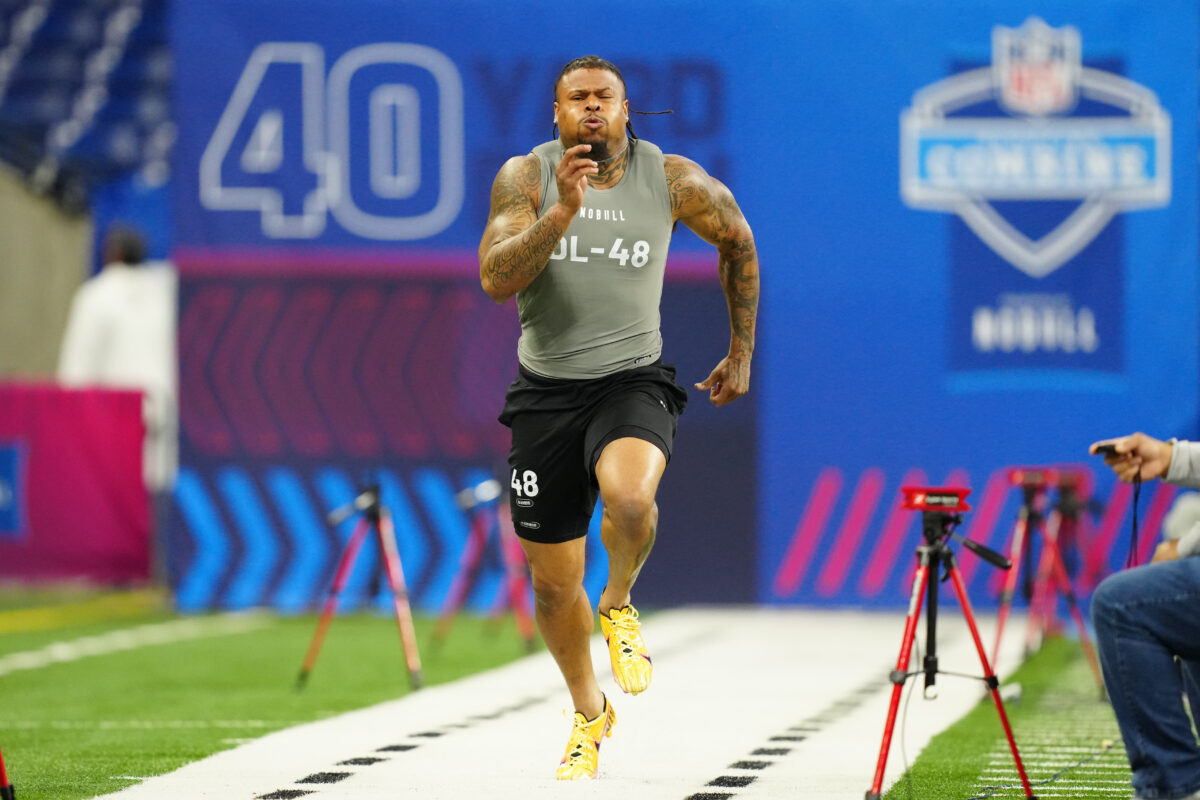 Xavier Thomas top 5 in the 40-yard dash for defensive ends at the 2024 NFL Combine