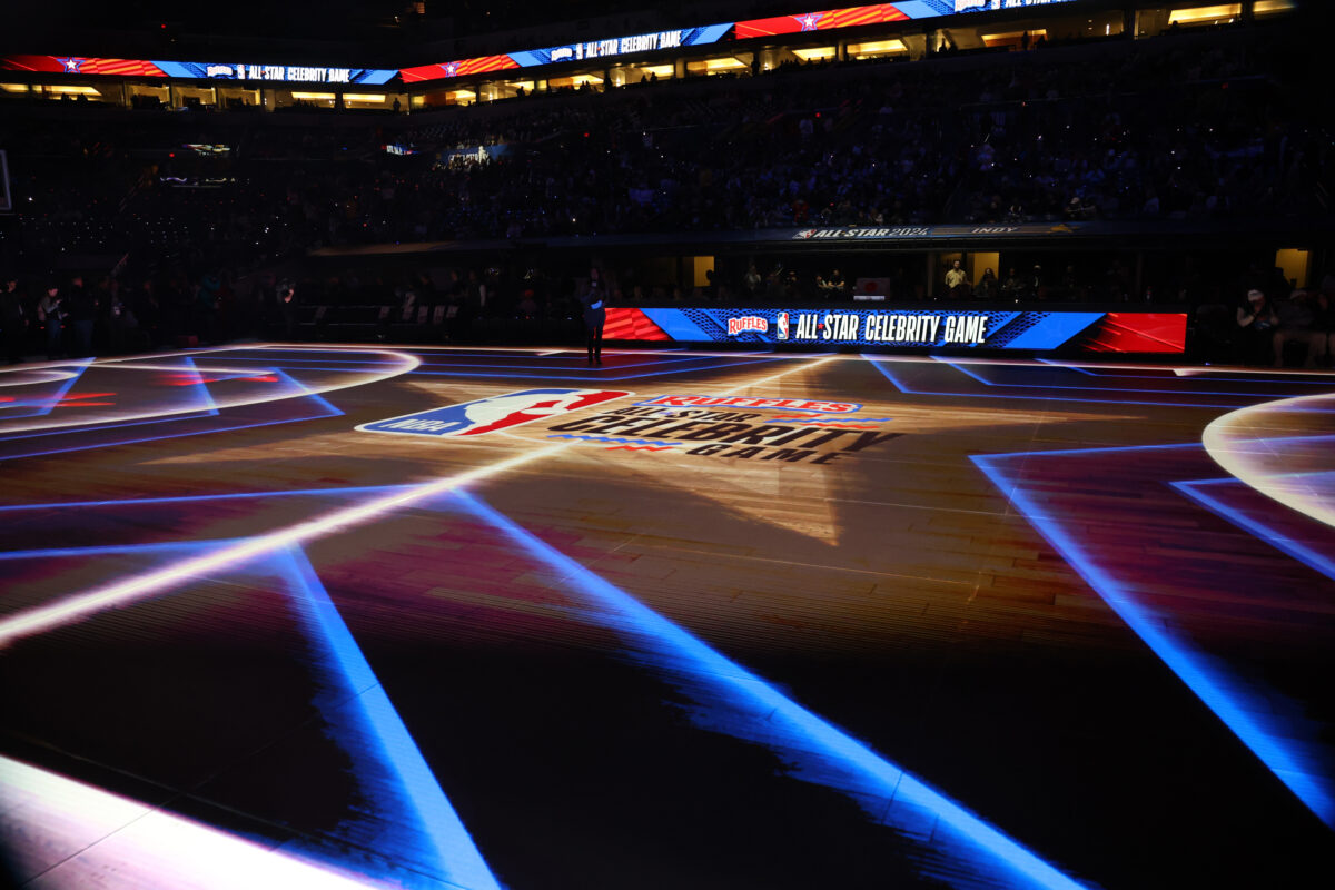 Fans love the cool LED court the NBA is using for All-Star Weekend in Indiana