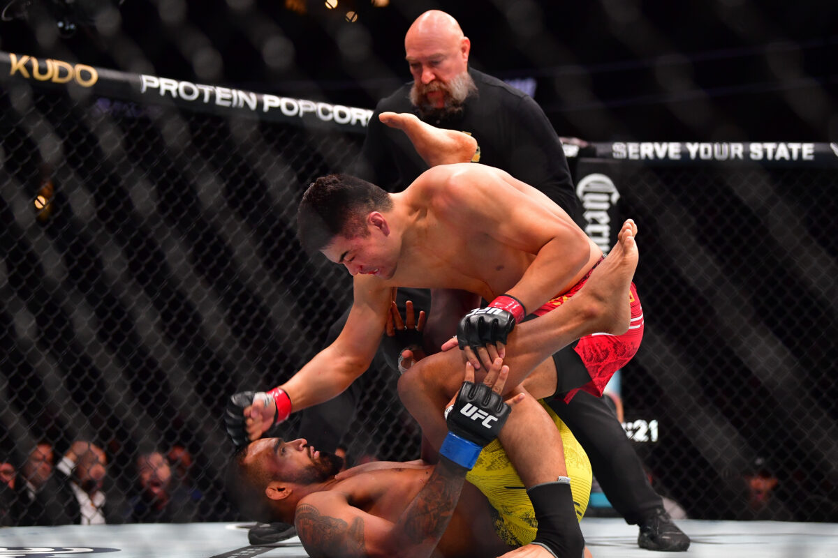 UFC 298 video: Zhang Mingyang obliterates Brendson Ribeiro with 3-punch combo in debut