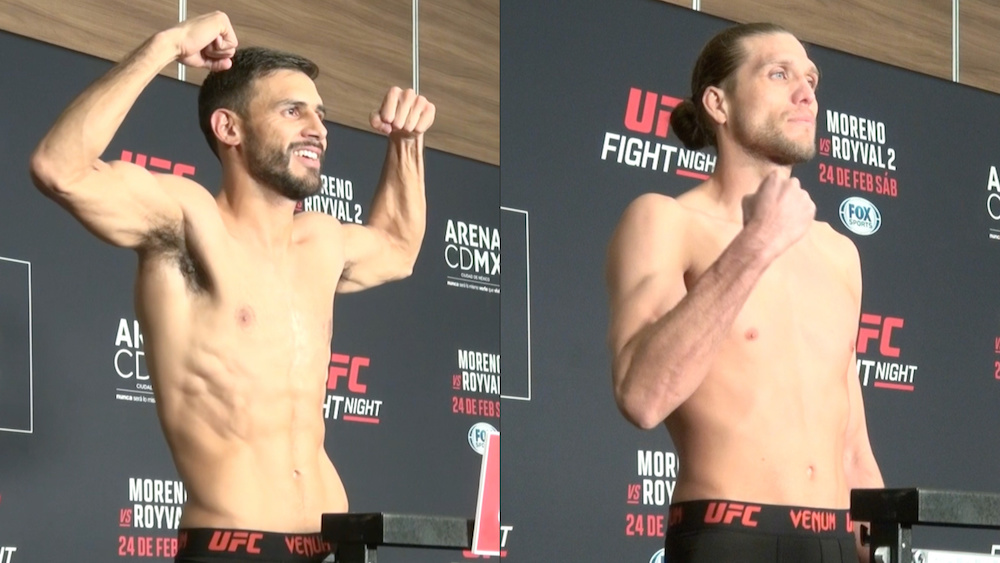 UFC Fight Night 237 video: Yair Rodriguez, Brian Ortega on weight for Mexico City rematch