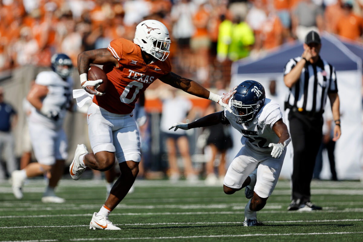 Texas TE Ja’Tavion Sanders recalls his favorite college play