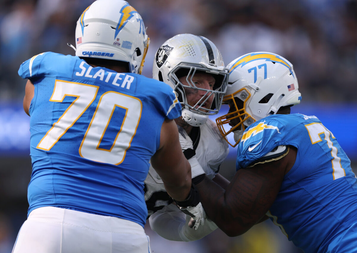 A strong offensive line is a priority for Chargers HC Jim Harbaugh