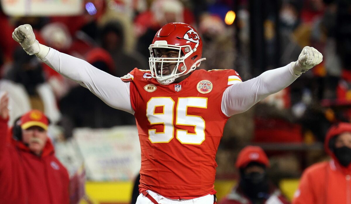 Chris Jones instantly celebrated his record-breaking Chiefs contract after subtly hinting at it Saturday on social media