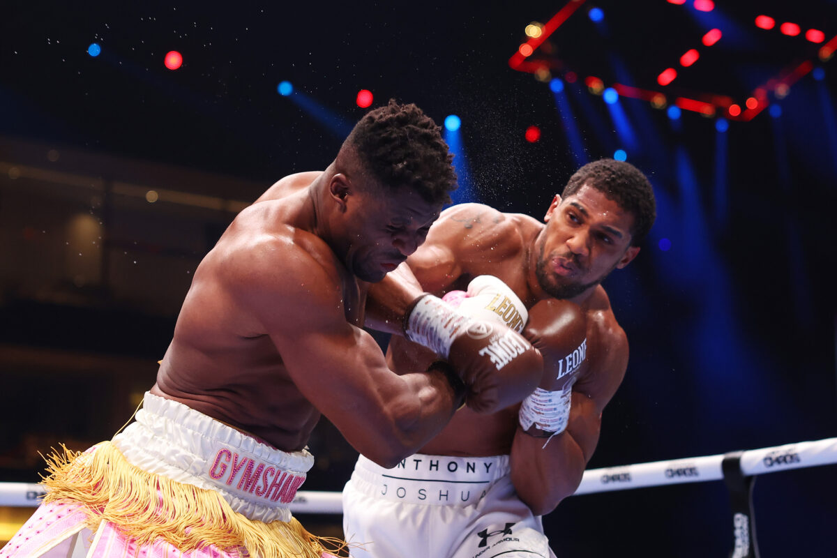 Watch Anthony Joshua deliver a ferocious knockout against Francis Ngannou in second round