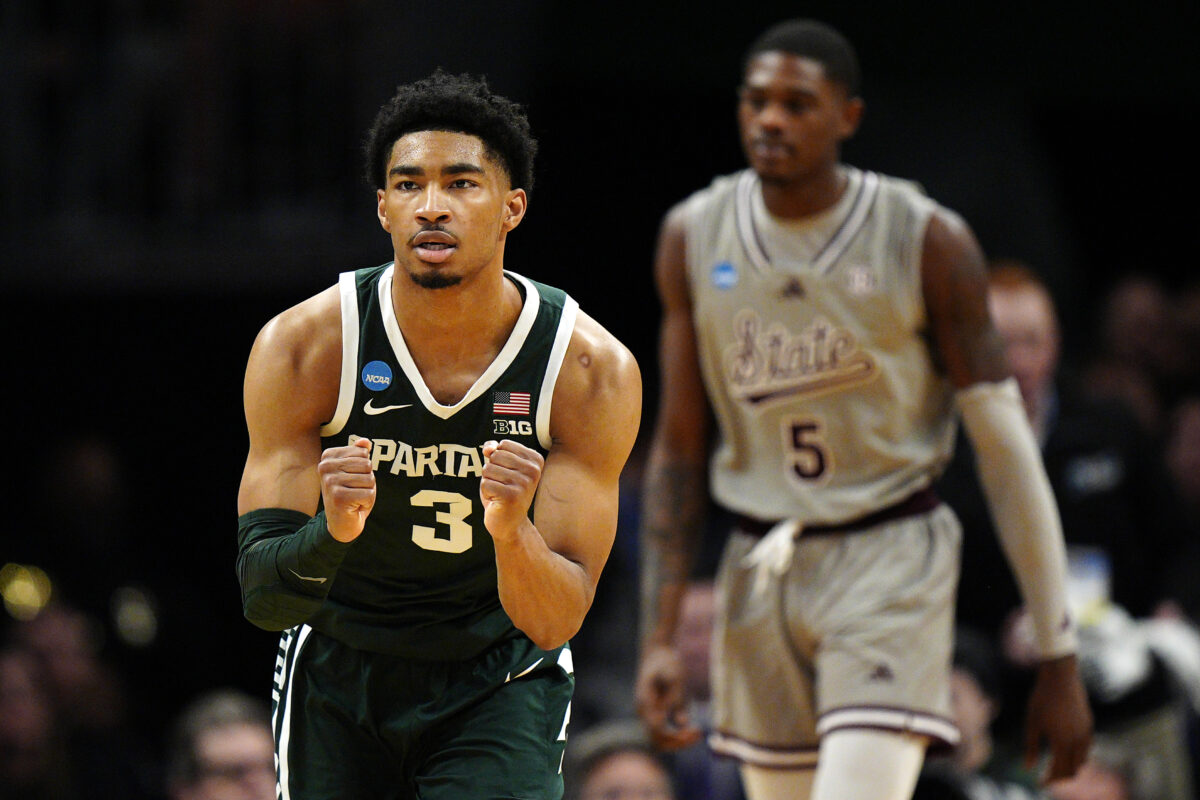 WATCH: Jaden Akins on-court interview after Michigan State basketball’s win over Mississippi State