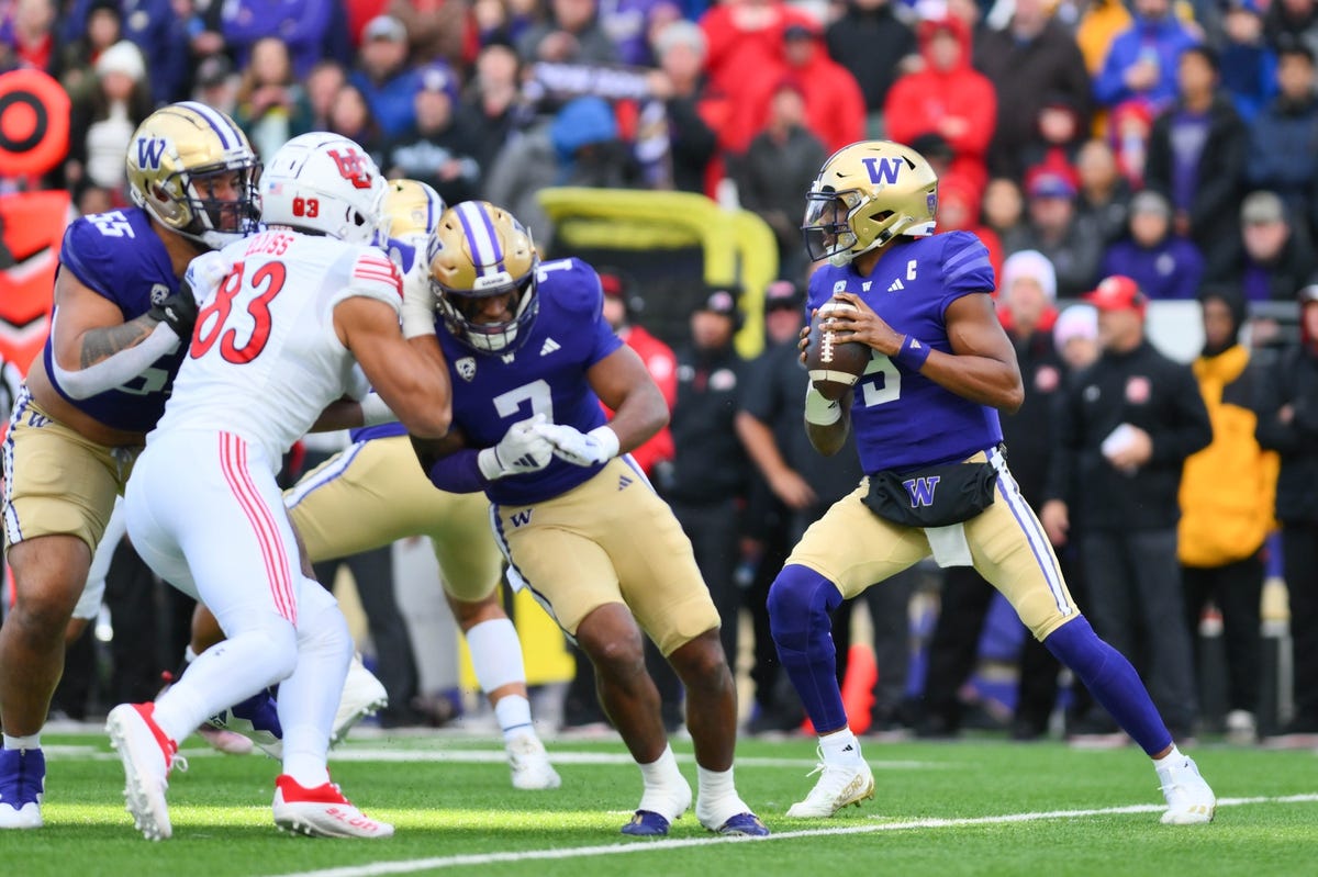 The latest 2024 NFL mock draft from Fox Sports’ Colin Cowherd has the Seahawks trading up for Michael Penix Jr.