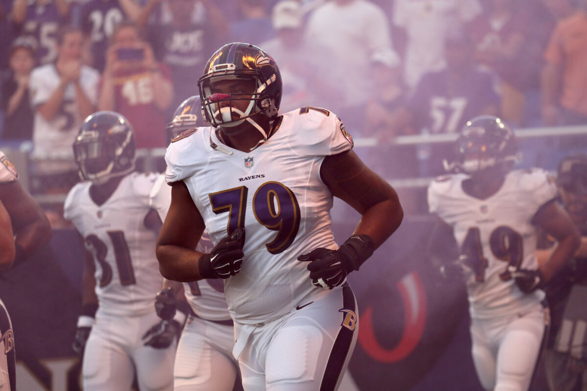 John Harbaugh discusses the current state of Ravens offensive line
