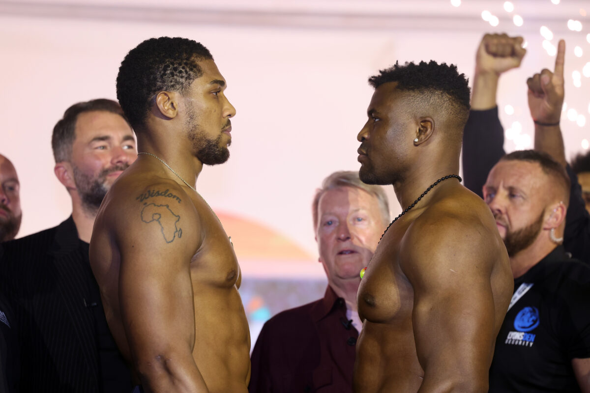 Video: Anthony Joshua vs. Francis Ngannou weigh-in results, final faceoff for boxing match
